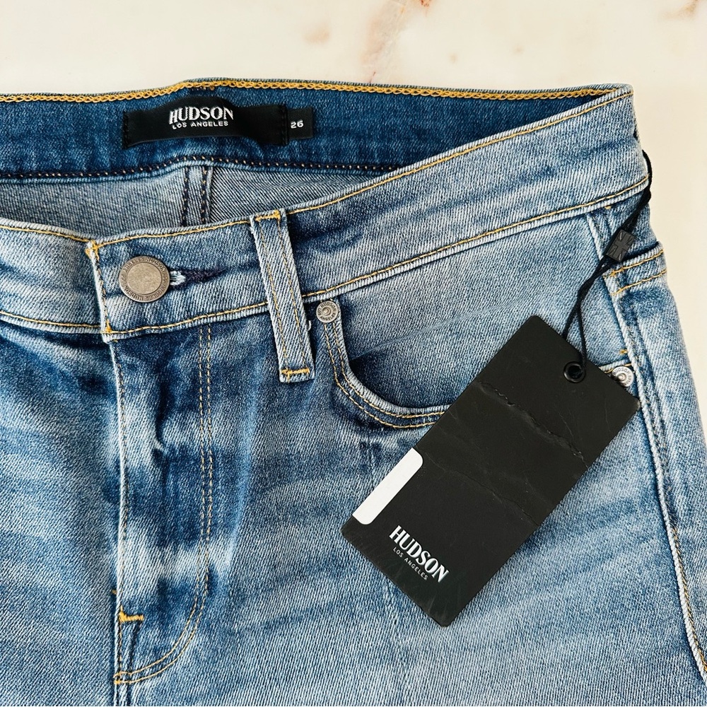 New HUDSON Nico Mid Rise Cigarette Jeans Fron Slits - Picture 11 of 11